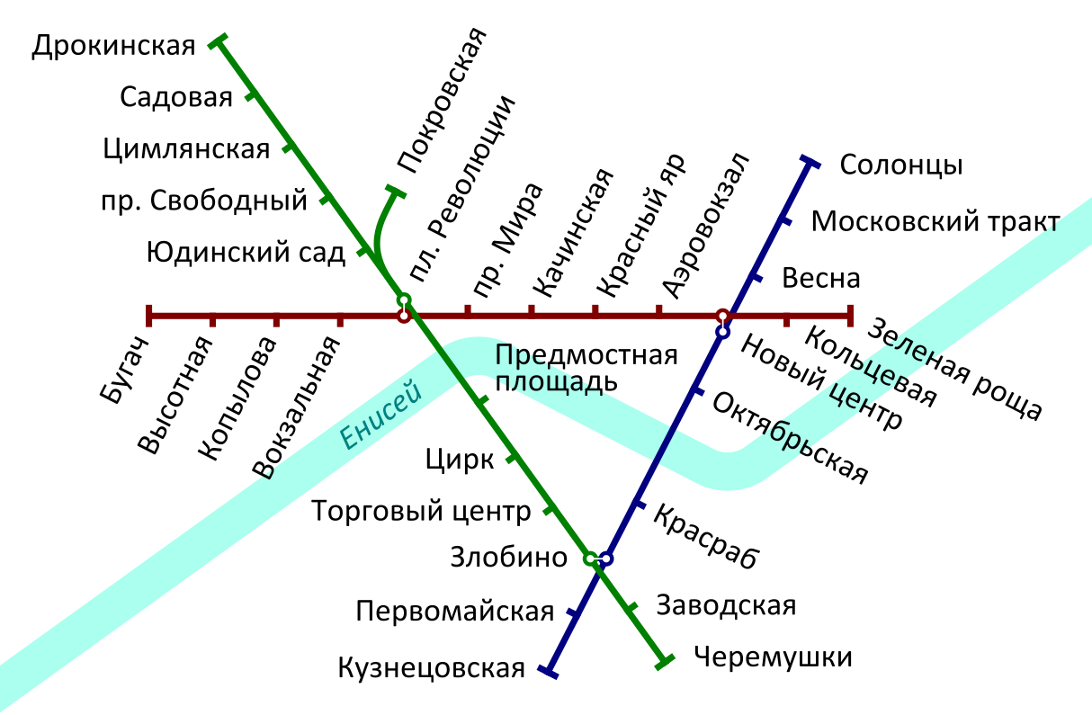 Схема метрополитена красноярск