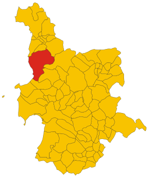Map of comune of Cuglieri (province of Oristano, region Sardinia, Italy) - 2016.svg
