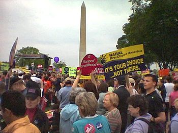 Photo from the 2004 March for Women's Lives, t...