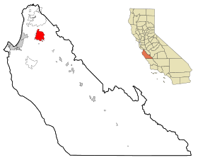 Monterey County California Incorporated and Unincorporated areas Salinas Highlighted.svg