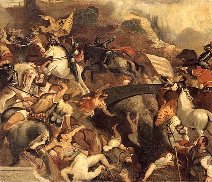 La Bataille de Cadore, copie d'après une copie de l'œuvre du Titien (1858), Paris, musée Gustave-Moreau.