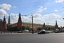 Manezhnaya Meydanı ve Moskova Kremlin'in görünümü, 2011