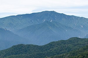 Mt. Kokushi and Mt. Kitaokusenjo seen from the east.jpg