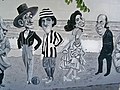 Mural (en desarrollo) Historia de Málaga de Ángel Idígoras en la calle La Sonata, 2023-05-05.