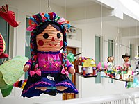 Museo de Arte Popular- pinata of traditional doll.jpg