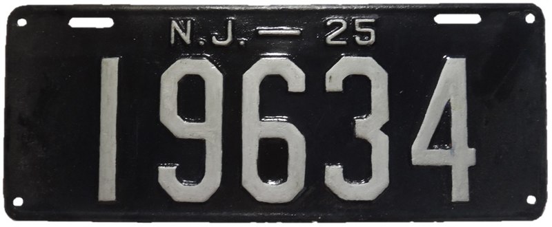 File:New Jersey 1925 license plate.jpg