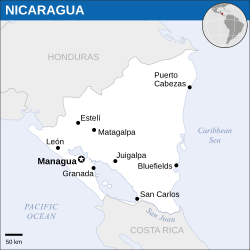 Location of Nicaragua