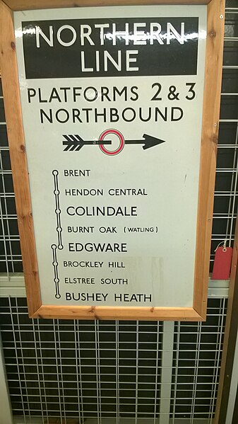 Sign displaying the route of the Northern Heights extension