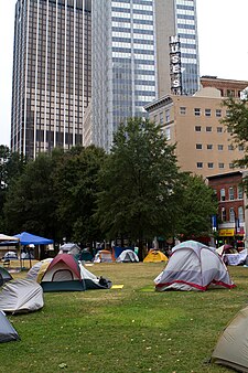 Tents used in the "occupy" protest OCCUPY ATLANTA.jpg