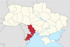 Kart over Odesa oblast Odessa oblast