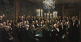 جلسه‌ای در آکادمی سلطنتی علوم دانمارک ۱۸۹۷ م. بنیاد کارلزبرگ