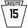 Pennsylvania Route 15 marker