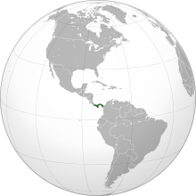 Description de l'image Panama (orthographic projection).svg.