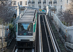 Viaduct ramp west of Pasteur station