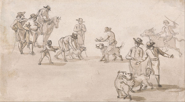 A dogfight, by Paul Sandby, c. 1785