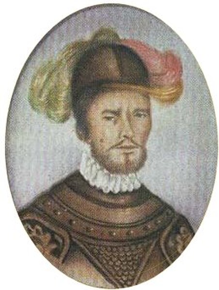 Conquistador Pedro de Ursúa, noted for his failure in suppressing the Muzo in 1552