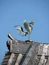 Phénix sur le toit, fleuron de bronze, pavillon du Phénix.
