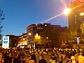 Riots at Piccadilly Gardens after the 2008 UEFA Cup final in Manchester