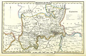 Pigot & Co. (1842) Brompton in the County of Middlesex Pigot and Co (1842) p1.360 - Map of Middlesex.jpg