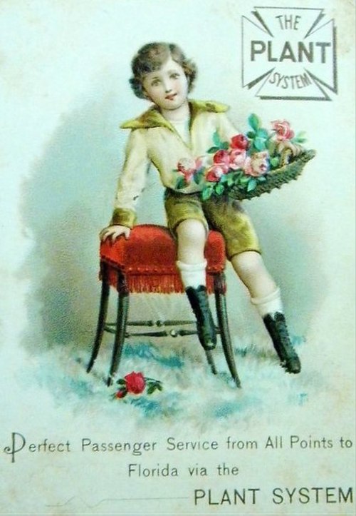 Advertising trade card for the railroad.