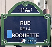 Plaque Rue Roquette - Paris XI (FR75) - 2021-05-23 - 1.jpg