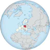 Ένας χάρτης που δείχνει τη θέση της Πολωνίας