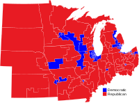 Midwestern U.S. Representatives by party for the 117th Congress Political party affiliation of members of the United States House of Representatives in the Midwest, 117th Congress.svg