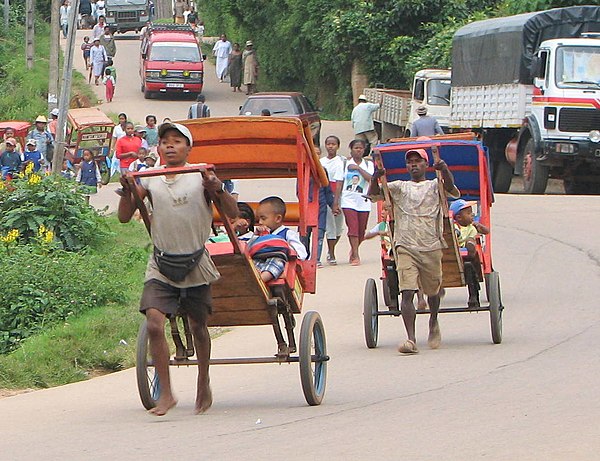 Pousse-pousse in Madagascar