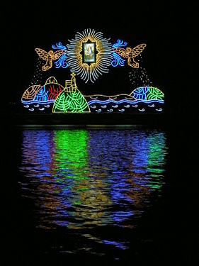 Procession on the lake at Trevignano Romano