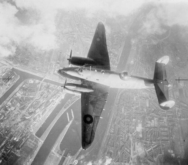 A 21 Squadron Ventura attacking IJmuiden, in February 1943.
