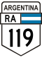 National Route 119 shield}}