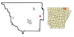 Vị trí trong Quận Randolph, Arkansas