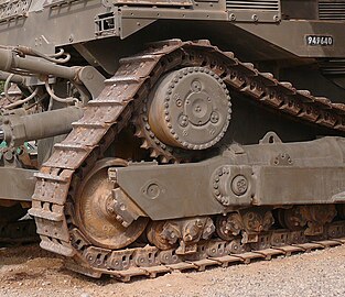 Caterpillar D9 High Drive. The elevated drive sprocket offers advantages to large earth-moving machines[30]