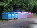Recycling bank at the site of the former Wetherby railway station (1st August 2015).JPG