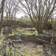 Remains of Tilletudlum railway station platform Remains of Tillietudlem station building - geograph.org.uk - 392603.jpg