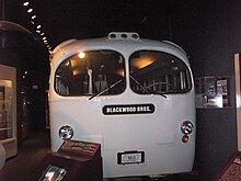A replica of The Blackwood Brothers' tour bus at the SGMA Museum Replica of Blackwood Brothers bus.jpg