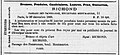 publicité in La Chronique ancienne et nouvelle du 2 janvier 1870[11]