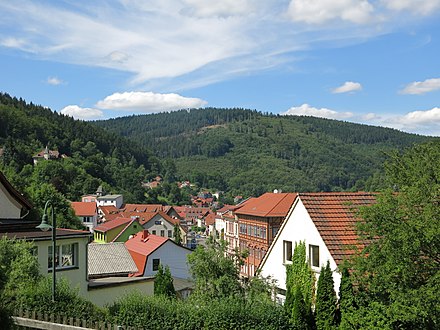 Ringberg and part of the Thuringian Forest, seen from the village of Ruhla