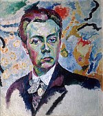 Autoportrait de Robert Delaunay (achevé en 1906) exposé au musée national d'art moderne à Paris.