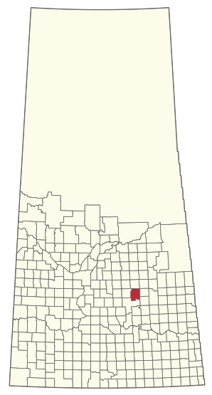 Lage der Gemeinde in Saskatchewan