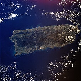 Satellitenbild von Puerto Rico.