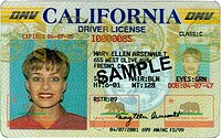 Sample Californian driver's license, 2001.jpg