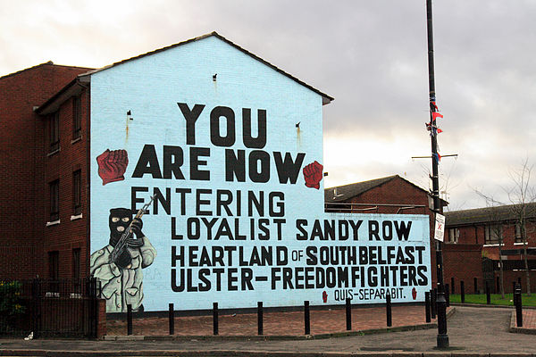 A UFF mural in the Sandy Row area of South Belfast