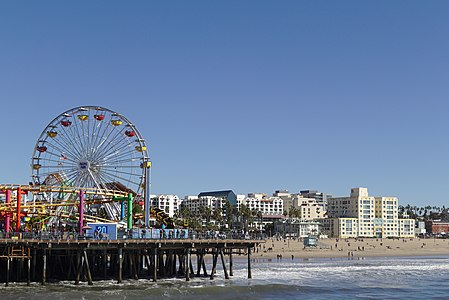 Wheel in Santa Monica's pier, Santa Monica, CA, USA