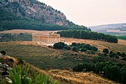 The temple of Segesta seen from the site of the ancient town