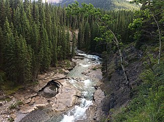 Upper reaches of the Sheep River in Sheep River Provincial Park