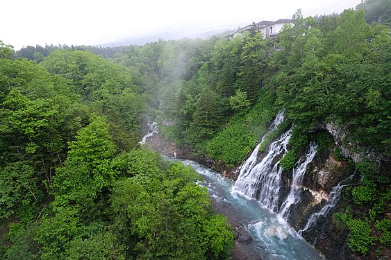 Shirahige Falls, Biei River, Hokkaido, Japan.jpg
