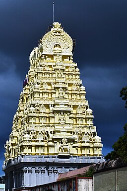 Side view of the Gopuram from Ramanathaswamy temple