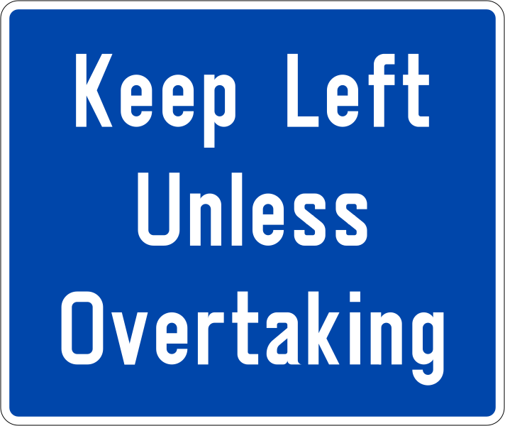 File:Singapore road sign - Informatory - Keep left unless overtaking.svg