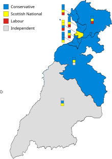 Map of the 2017 wards and election outcome